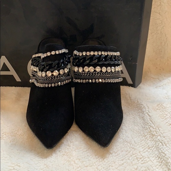 Aqua Womens AQ-Dare Embellished Rhinestone Mules - Picture 8 of 13